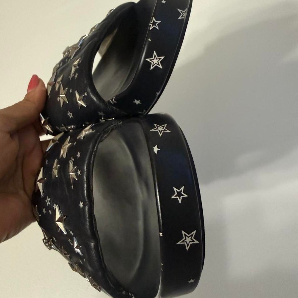 Tory Burch Black Star Slide Sandals Size 8 - Picture 3 of 7